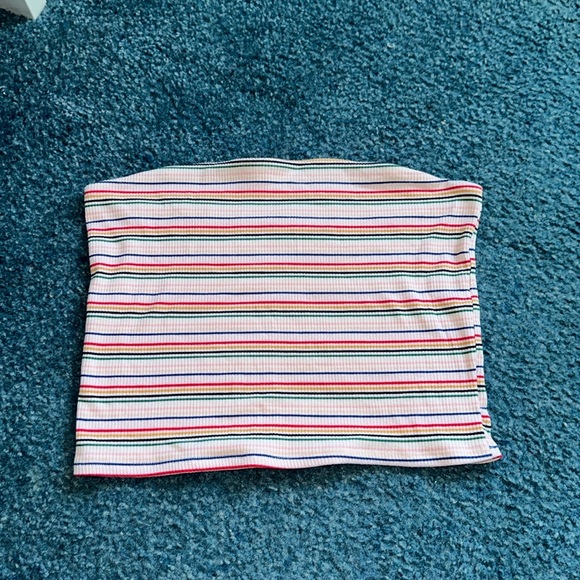 American Eagle rainbow striped tube / crop top - Picture 1 of 3